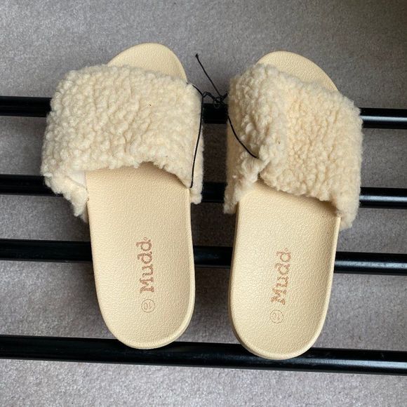 MUDD Women RIO Plush Slide Sandals - NEW NWOB - Picture 4 of 8